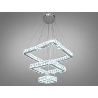 Кришталева підвісна світлодіодна люстра в зал, 75W, хром Diasha 7220-8A/500+340+180HR Кришталева підвісна світлодіодна люстра в зал, 75W, хром Diasha 7220-8A/500+340+180HR