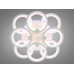 Біла люстра led кільця з дімером та LED підсвічуванням, 150W Diasha 8022/4+4WHLED3colordimmer
