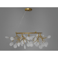 Декоративная люстра в зал 45 лампочки, золото сатин Diasha Y887-45AGD