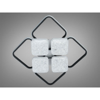 Люстра стельова Diasha LED біла чорна 130W димер Diasha 2568WH+BKDIMMER
