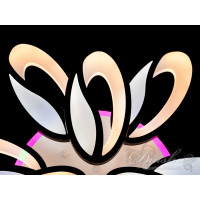 Люстры потолочные светодиодные с пультом и подсветкой Diasha 8090/6+3BK LED 3color dimmer