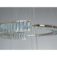 Світлодіодна люстра золото 103 Вт 2 кільця Diasha 561/600+400G