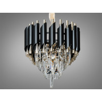 Люстра над столом 8 ламп Diasha 9001-800x300BK+SGD