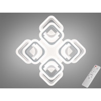 Стельова LED люстра на пульту з димером, 120W, біла Diasha HAS8060/4+4WH