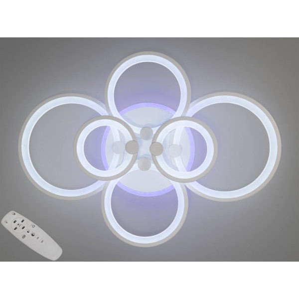 Світлодіодна люстра смарт світильник з пультом, дімером, 135W, чорний Diasha 8022/6WHLED3colordimmer Світлодіодна люстра смарт світильник з пультом, дімером, 135W, чорний Diasha 8022/6WHLED3colordimmer