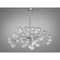 Декоративная люстра в зал 45 лампочки, хром сатин Diasha 886-45BSL