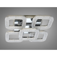 Світлодіодна люстра Diasha Серія Квадрати Хром 60W з пультом Diasha S2205/4+1HRLED3colordimmer