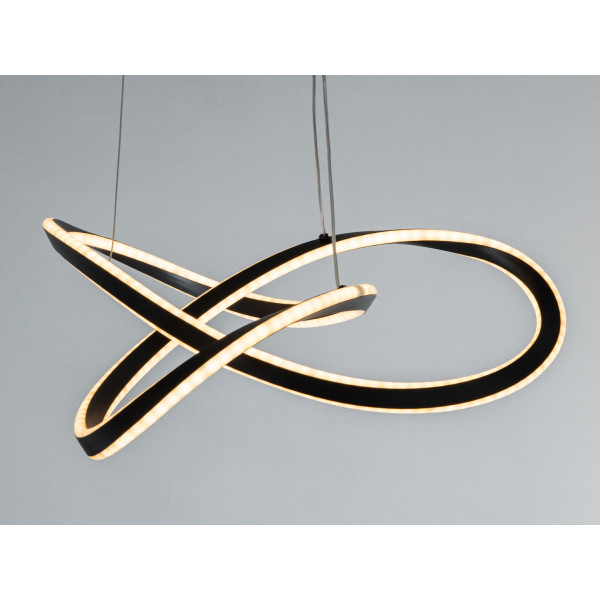 Підвісна LED люстра завитки 125 Вт коричнева Diasha MX78096/1BK