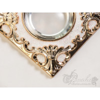 Чудовий, ефектний гіпсовий точковий світильник квадратної форми, золоті візерунки Diasha 3113FG