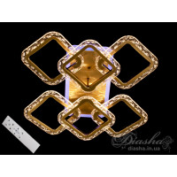 Люстра потолочная светодиодная LED с пультом Diasha QX2517/4+2SC BR LED 3color dimmer 