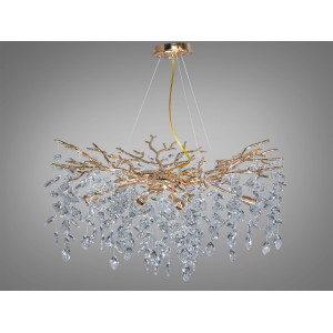 Дизайнерська підвісна кришталева люстра, 10 ламп, хром Diasha 608-760G