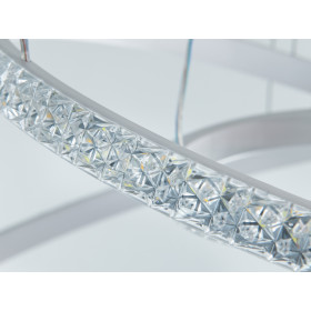 Підвісна LED люстра 3 кільця чорний 65Вт 3575лм Diasha 646/550+350+150BWH