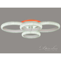 Стельова LED-люстра з диммером і підсвічуванням, 95W Diasha MX77011/2+2WHLED3colordimmer