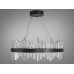 Хрустальная люстра в зал 135 Вт, чорная Diasha 836/600PB