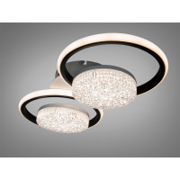 Люстра LED кільця біла чорна 58W димер 2+2 Diasha 2561WH+BKDIMMER