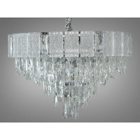 Люстра в зал на 11 ламп, хром Diasha 327-600CH