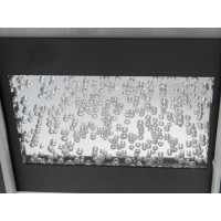 Сучасна стельова світлодіодна люстра з пультом, 125 Вт, чорна Diasha 2450BKdimmer