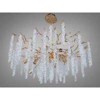 Захоплююча підвісна кришталева люстра "Гліцинія", 10 ламп, хром Diasha 609-760G