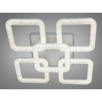 Стельова світлодіодна люстра з підсвіткою, димером, 80W, біла Diasha 2205/4+1WHLED3colordimmer