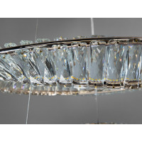 Кришталева світлодіодна люстра на тросах золото 110Вт Diasha 548/600+400G