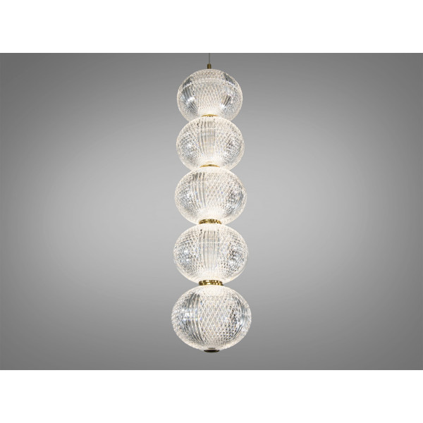 Світлодіодна люстра підвіс золото 8 Вт 4100K Diasha D221205-5