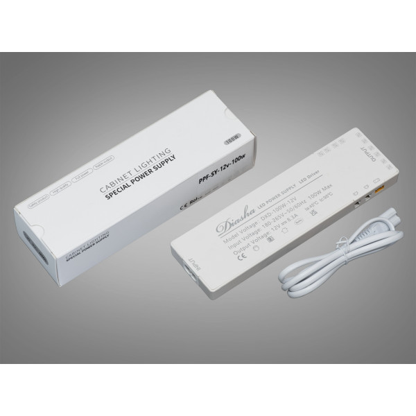 Тонкий керований блок живлення 12В, 100Вт, 8,3 А Diasha PPF-SY-12v-100w