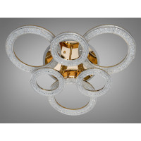 Світлодіодна стельова люстра з регулюванням яскравості, 107W, золото Diasha 2203/3+3GLED3colordimmer