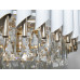 Підвісна кришталева люстра білий-золото 5xE14 Diasha N9001-400WH+SGD