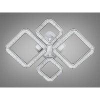 Світлодіодна стельова люстра Квадрати чорний димер пульт 70W Diasha 2205/2+2BKLED3colordimmer