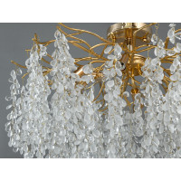 Підвісна люстра Серія Гліцинія золото 9 ламп кришталь алюміній Diasha A603-800GD