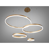 Світлодіодна підвісна люстра з комбінованим освітленням, 125Вт, золото Diasha D2485-800+600+400+200G