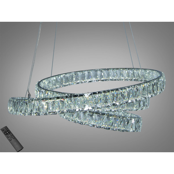 Люстра підвісна LED Diasha хром 92 Вт з пультом Diasha D8876/600CH