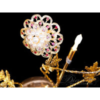 АКЦІЯ! Вражаюче галогенне бра в стилі "Квіткові мотиви", золото Diasha 9464/2GP