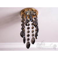 Точковий світильник із кришталевими підвісками Diasha 6016AGD-SM