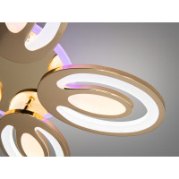 Стельова LED люстра хром 60Вт пульт 3 кільця Diasha 2528/5GLED3colordimmer