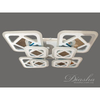 Світлодіодна люстра з 3d ефектом, 205W Diasha 6015/4+4WHLED3colordimmer