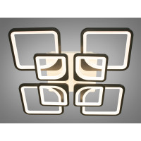 Стельовий світлодіодний світильник з пультом, диммером, 150W, чорний Diasha 8060-4+4BKDIM