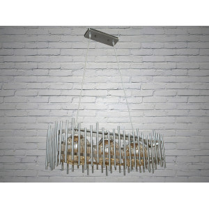 Якісний підвісний світильник в стилі Лофт, 3 лампи, хром Diasha 8931-3HR