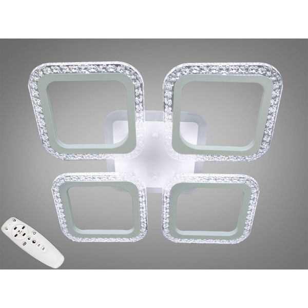 Стельова світлодіодна люстра з димером 65W Diasha AS8170/4WHLED3colordimmer