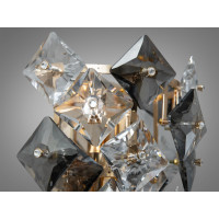 Ефектне класичне бра з кришталю на дві лампи, золото Diasha 21001/BSGD