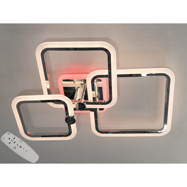 Пристельова світлодіодна люстра з пультом, димером, 65W, біла Diasha A8208/3HRLED3colordimmer