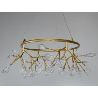 Підвісна люстра Світлячок золото сатин 36 ламп 95 см G4 Diasha Y887-36CGD