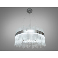 Підвісна кришталева світлодіодна люстра на кухню, 30 Вт, срібна Diasha Q802/600CH