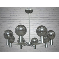 Люстра молекула в стиле лофт со стеклянным плафоном Diasha HXD8029/8CH+GR