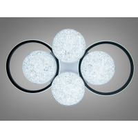 Стельова LED люстра чорна 4+2 з пультом 81 Вт CCT Diasha 9098/4+2BK