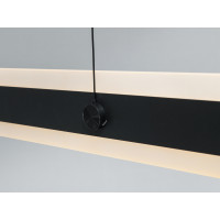 Світлодіодна лінійна люстра підвіс над столом, 40 Вт, сіра Diasha XH1003/1200BK