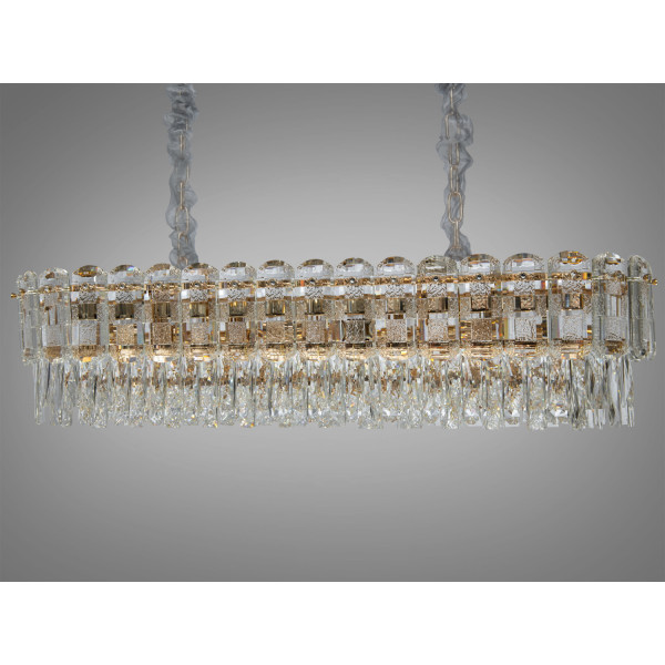 Люстра в гостинную 8 ламп, золото Diasha D898-900x300G