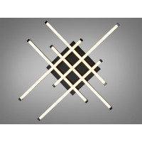 Стельова LED люстра чорна 70 Вт 6 модулів Diasha SX809/6BK