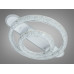 Стельова LED люстра 2 кільця біла 80W пульт 14 м2 Diasha 9711/500+300WH