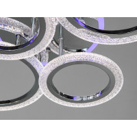 LED люстра з пультом, диммером та підсвіткою, 60W, хром Diasha 2408/4HRLED3colordimmer